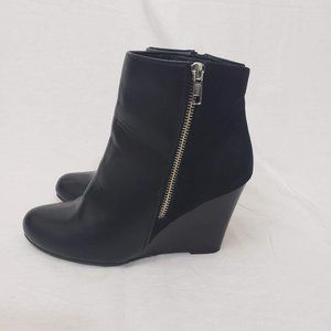 Report Wedge Ankle Booties Black 7M